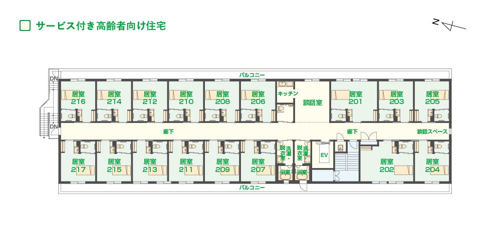 エイジフリーハウス府中栄町 間取図