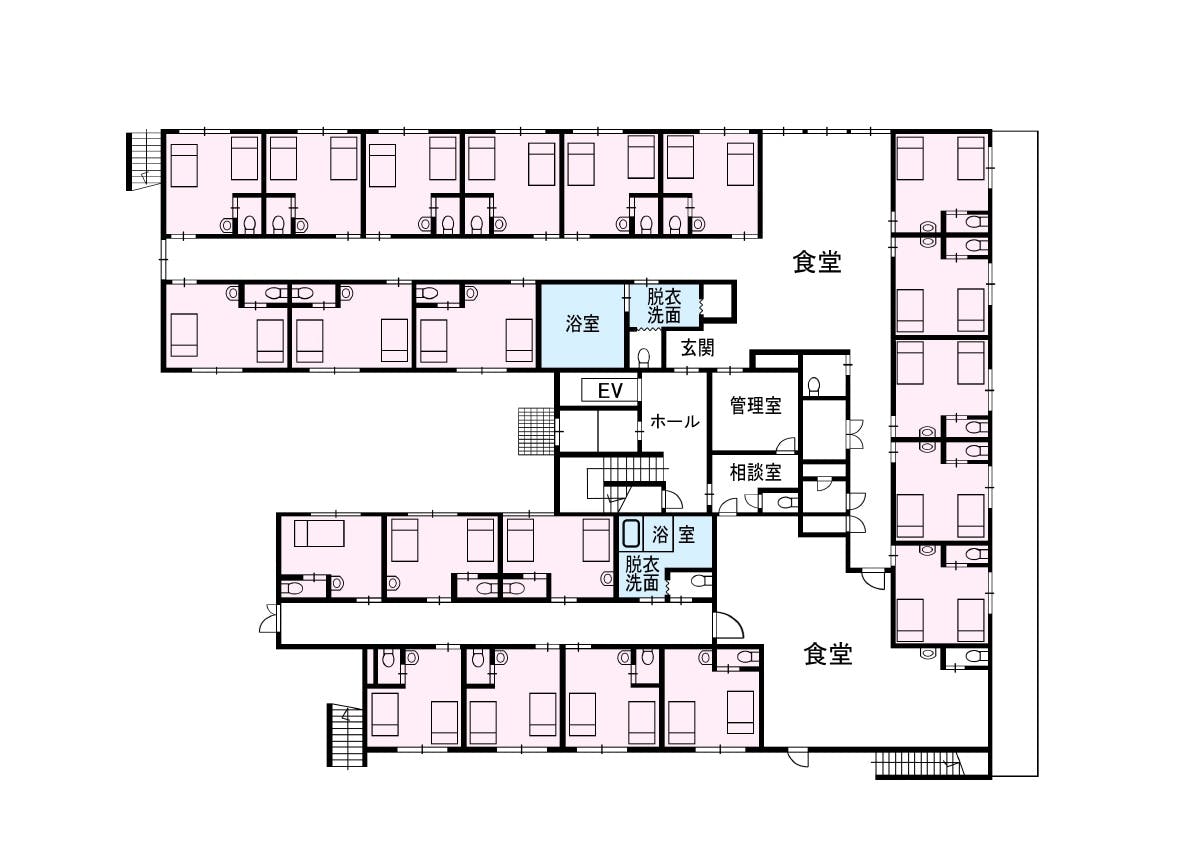 住宅型有料老人ホーム鳩ヶ谷の杜 間取図