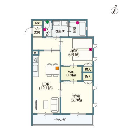 ヘーベルVillage元住吉 間取図