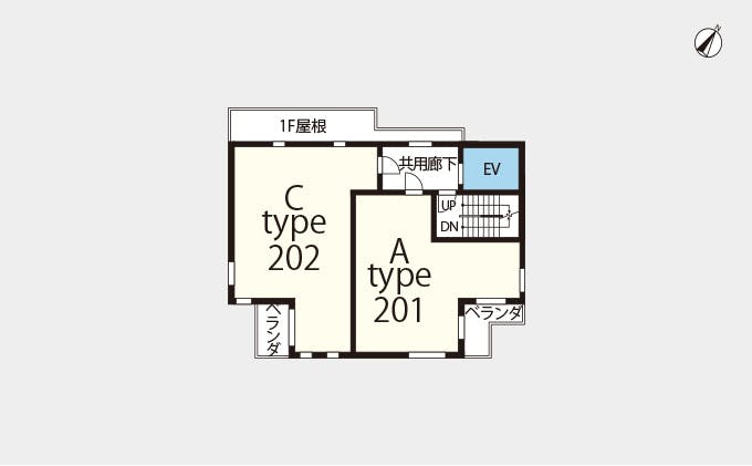 ヘーベルVillage与野 間取図