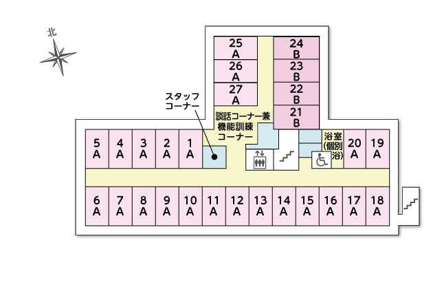 ツクイ・サンシャイン足立 間取図