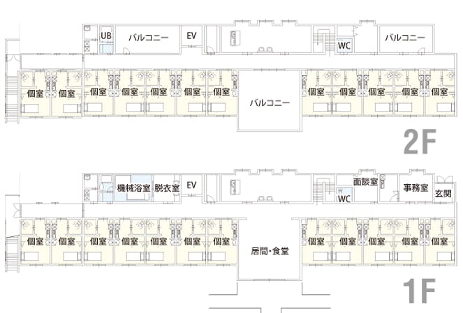 サービス付き高齢者向け住宅みらい 間取図