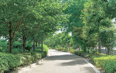 エイジフリーハウス吹田健都 緑の遊歩道