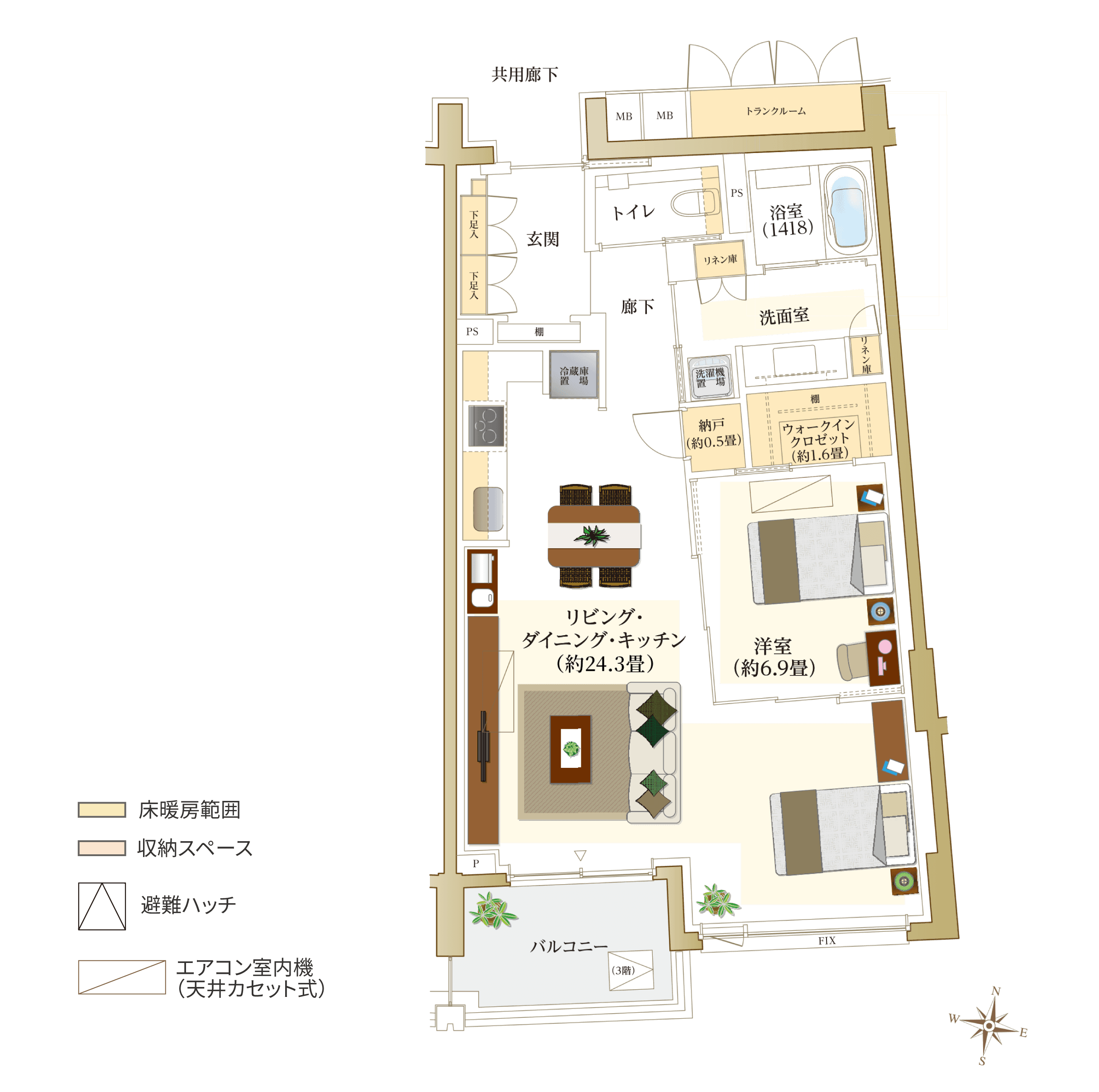 パークウェルステイト浜田山 間取図