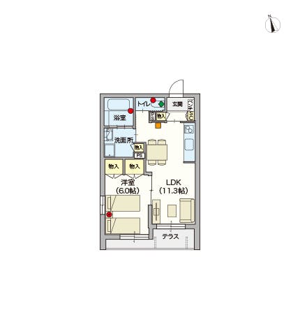 ヘーベルVillage千駄ヶ谷 間取図