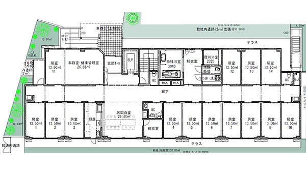 ナーシングホームえがお横浜泉 間取図
