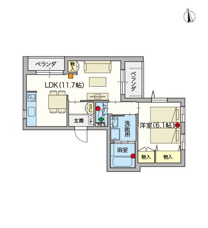 ヘーベルVillage駒込6丁目 間取図