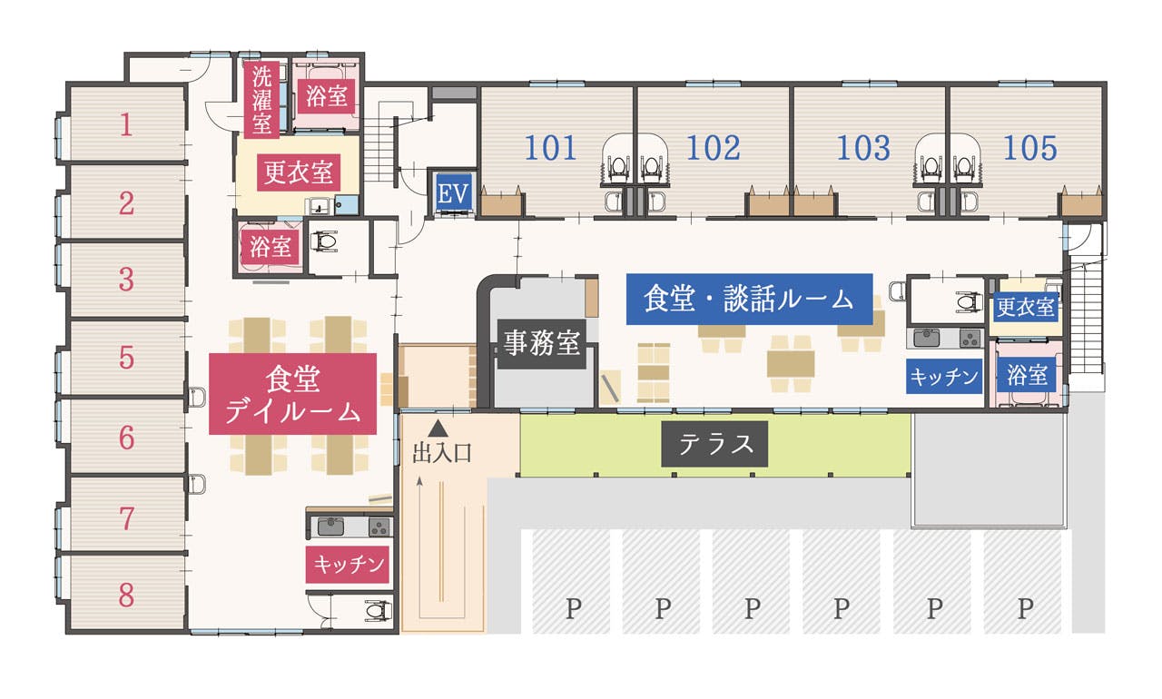 サービス付高齢者向け住宅さくらいふ丸新町 間取図