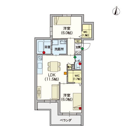 ヘーベルVillage千鳥3丁目 間取図
