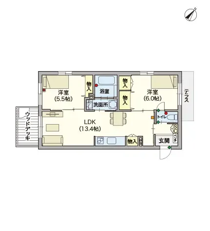 ヘーベルVillageつつじヶ丘 間取図