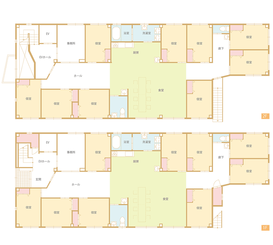 グループホームこころ 間取図