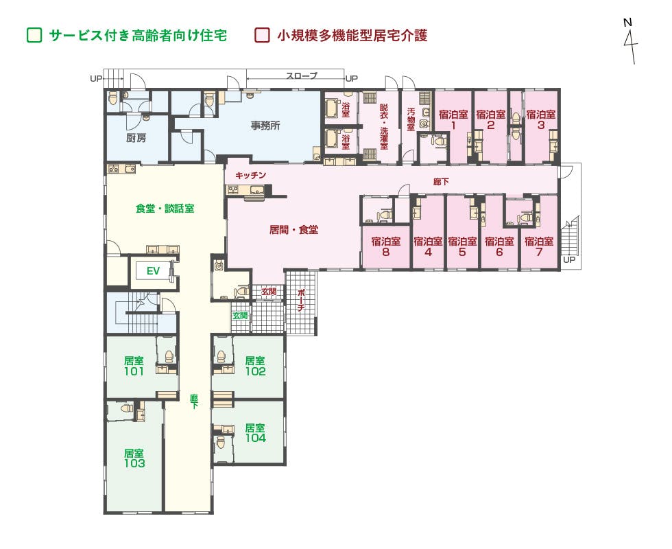 エイジフリーハウス名古屋篠の風 間取図
