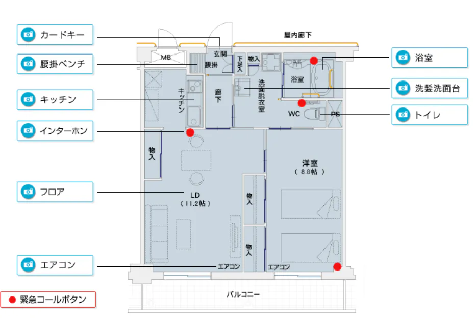 ライフサポートレジデンスゆらら篠崎 間取図