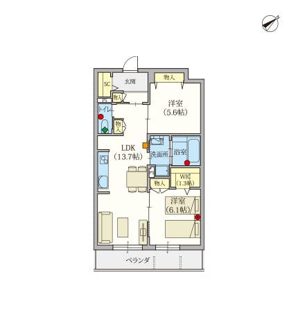ヘーベルVillage南浦和 間取図