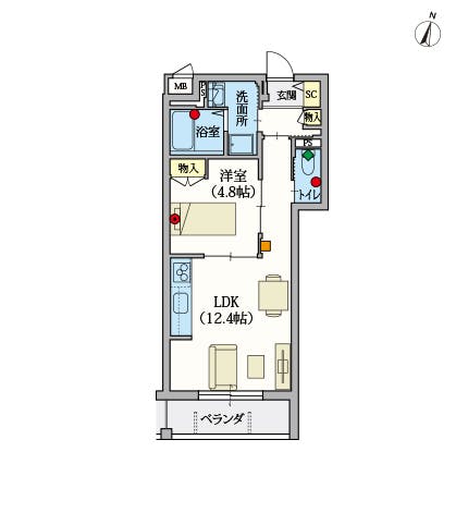 ヘーベルVillage井荻 間取図