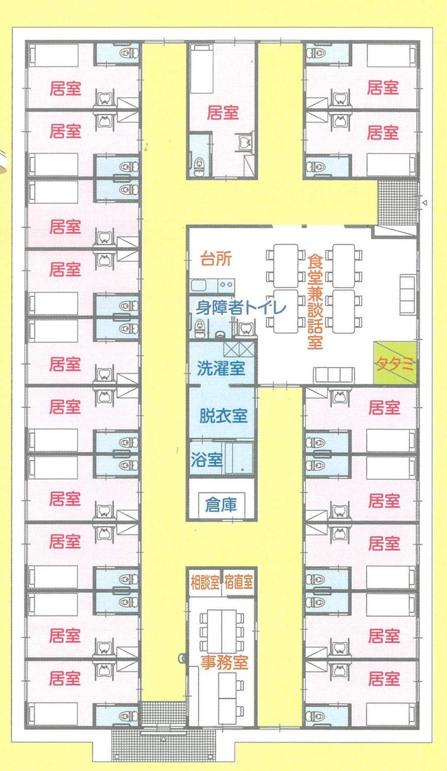 有料老人ホーム倖せの家 間取図