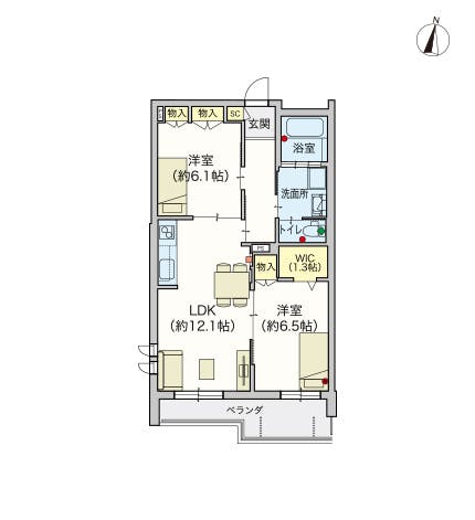 ヘーベルVillage中央林間 間取図