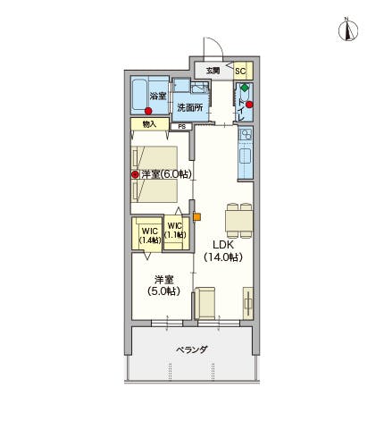 ヘーベルVillage下北沢 間取図