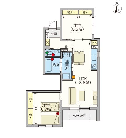 ヘーベルVillage池上　yzikegami(ワイズイケガミ) 間取図