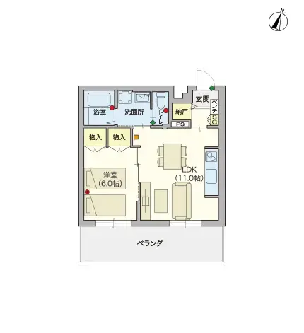 ヘーベルVillage鶴間 間取図