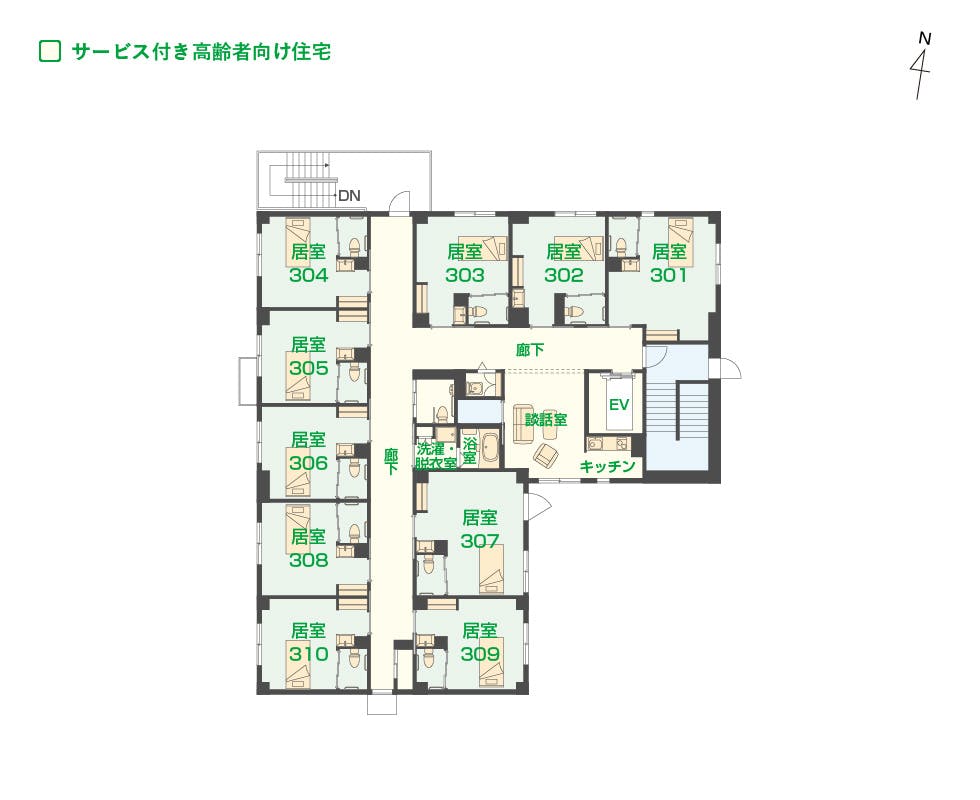 エイジフリーハウス千葉穴川 間取図