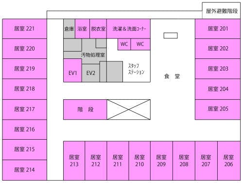 介護付有料老人ホームあべやま 間取図