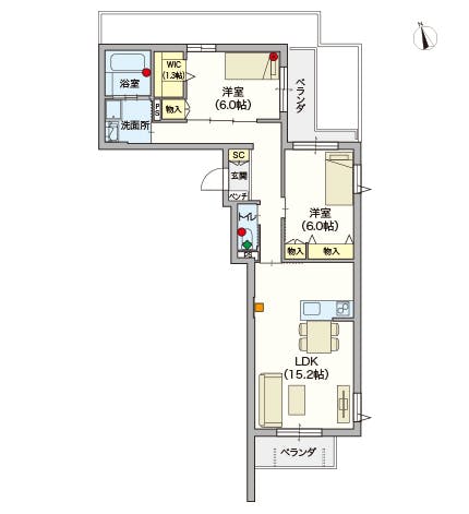 ヘーベルVillage千駄ヶ谷 間取図