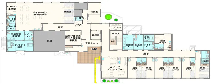 長崎ケアハートガーデンサービス付き高齢者向け住宅南長崎 間取図