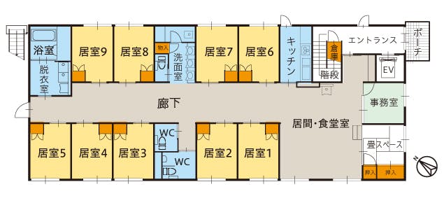 ツクイ佐渡かないグループホーム 間取図