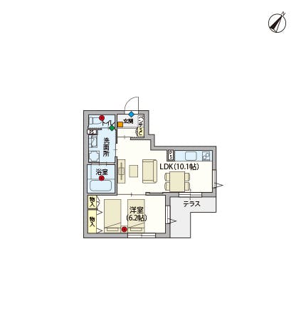 ヘーベルVillage与野 間取図