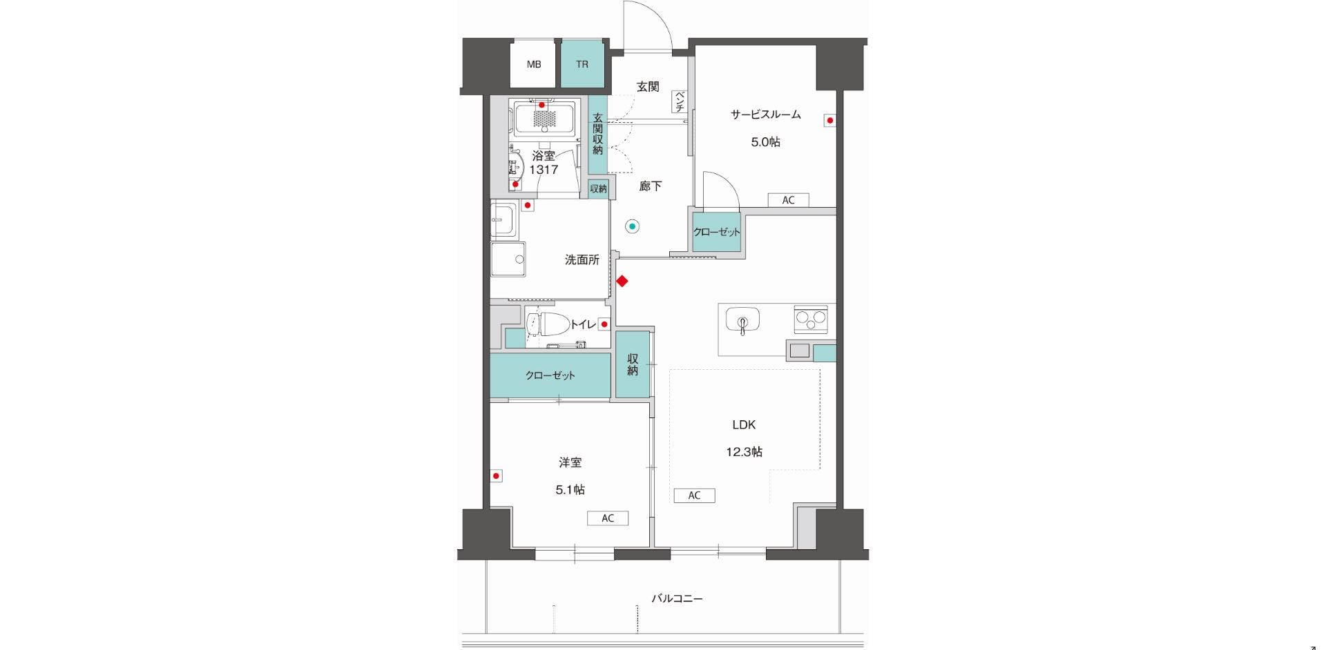 グランドマスト西宮苦楽園 間取図