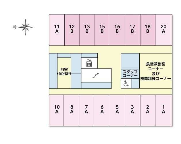 介護付き有料老人ホームツクイ・サンシャイン仙台 間取図