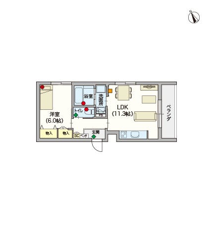 ヘーベルVillage調布飛田給 間取図