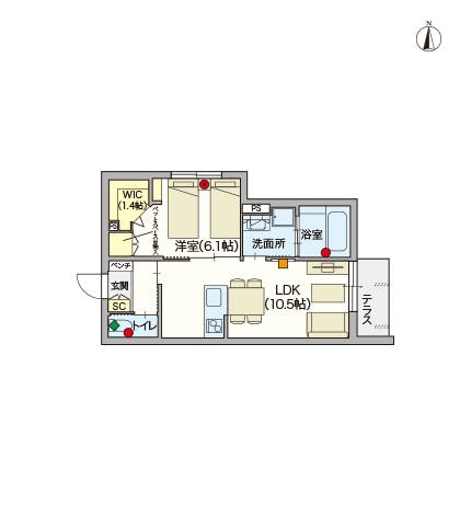 ヘーベルVillage新江古田 間取図