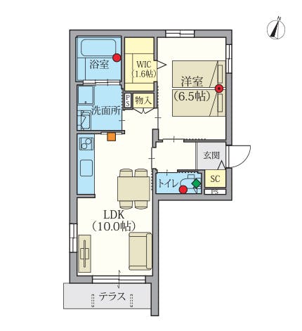 ヘーベルVillage高砂壱番館 間取図