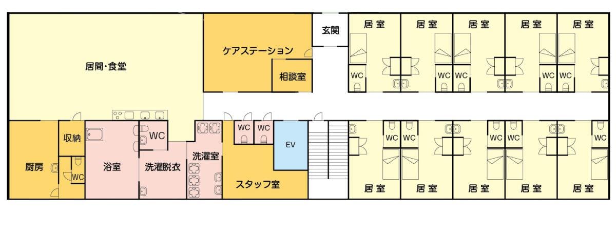 サービス付き高齢者向け住宅まめ助 間取図