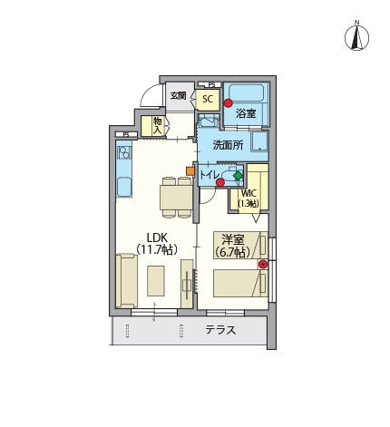 ヘーベルVillage万願寺 間取図