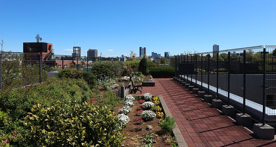 トラストガーデン桜新町 屋上庭園
