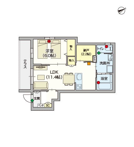 へーベルVillage市川 間取図