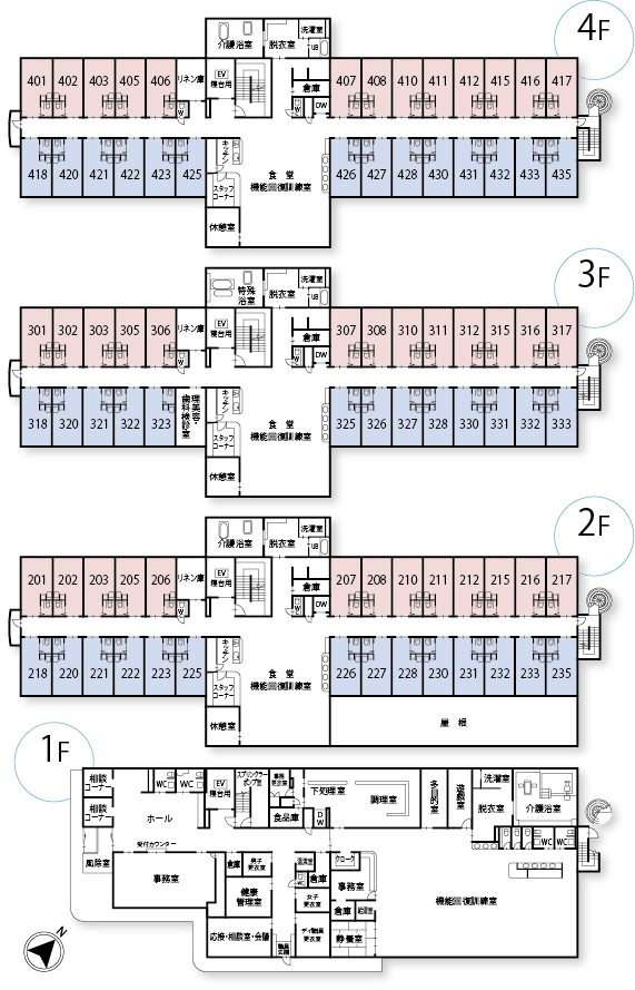 介護付有料老人ホーム ヒューマンサポート岩槻 間取図