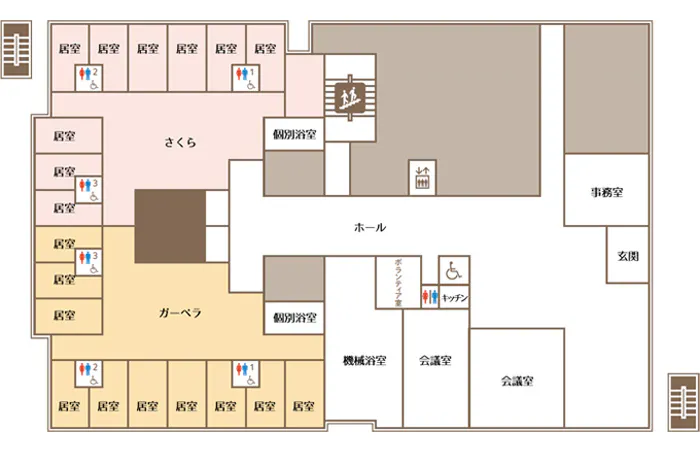 特別養護老人ホームみさとガーデン 間取図