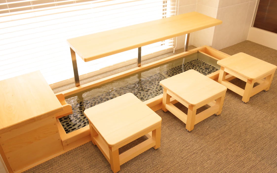 介護付有料老人ホームLes芦屋 足湯