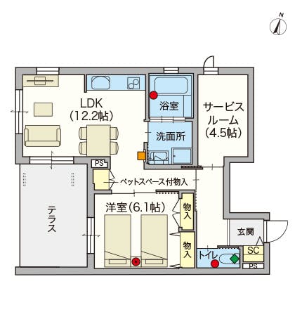 ヘーベルVillage世田谷1丁目 間取図