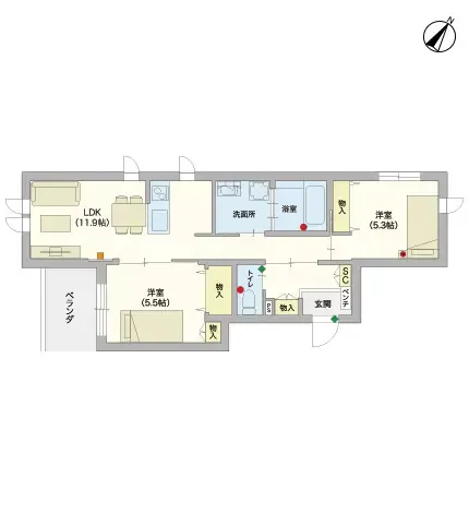 ヘーベルVillage市ヶ尾 間取図