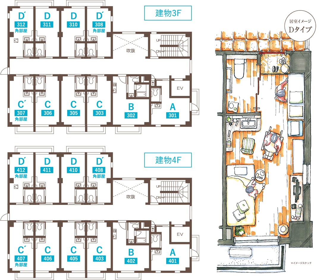 プチモンド四街道 間取図