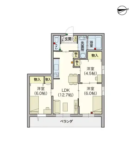 ヘーベルVillageときわ台 間取図