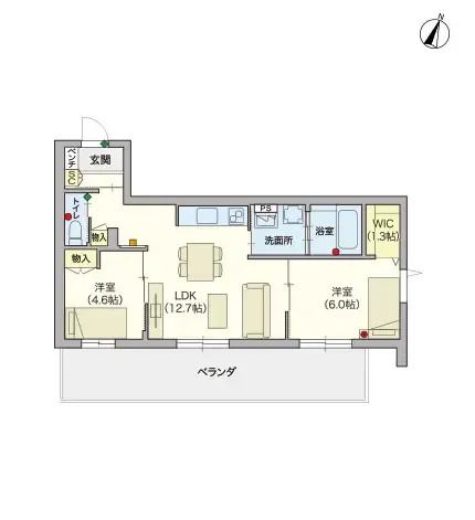 ヘーベルVillage鶴間 間取図
