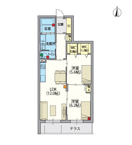 ヘーベルVillage万願寺 間取図