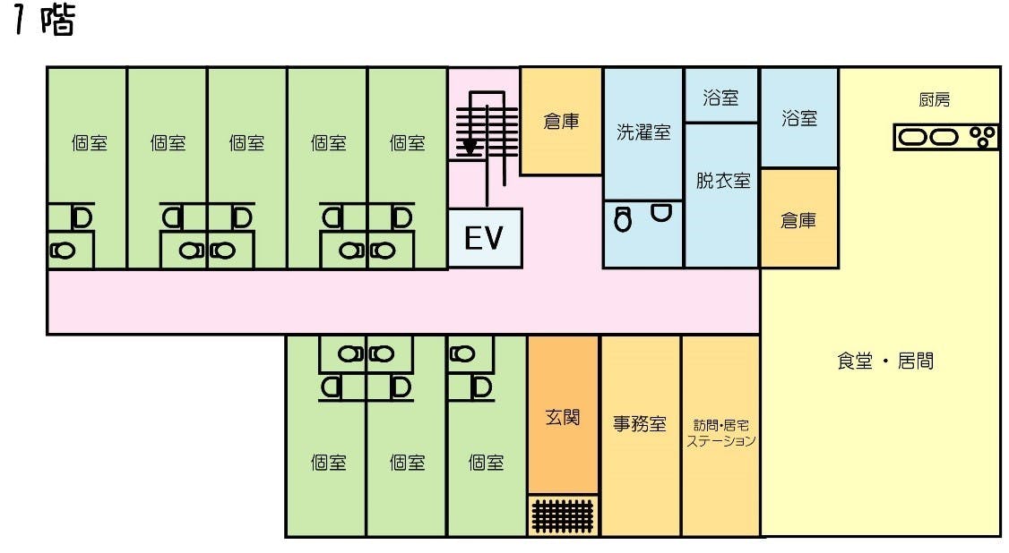 プラチナ・シニアホーム伊奈なのはな 間取図