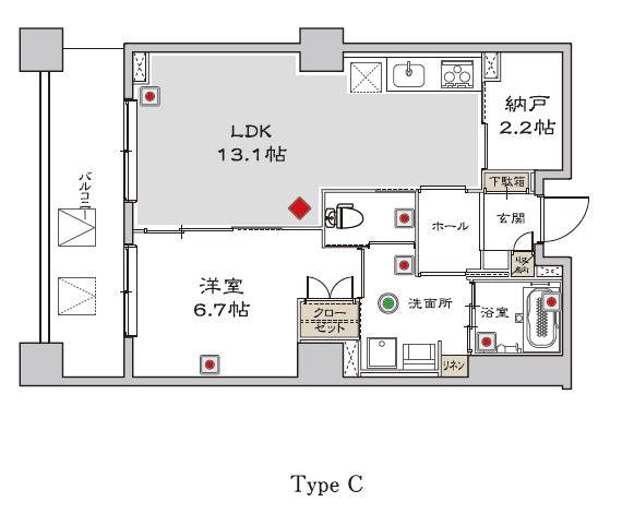 グランドマスト西ヶ原 間取図